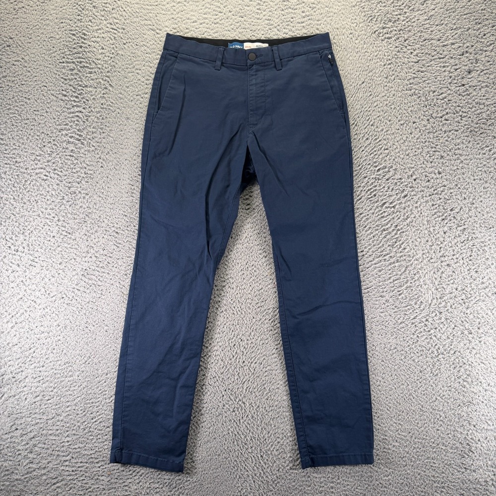 Old Navy Built-In Flex Pant Men 30x30 Blue Cotton Chino Straight Business Preppy